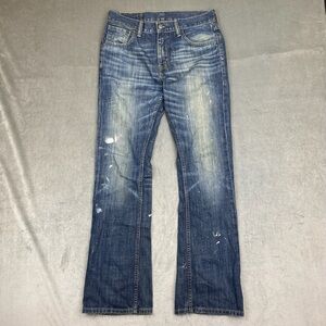 Levi’s 527 Slim Bootcut Jeans Dark Wash Distressed Men’s 30x32